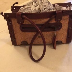 Chantler Cork Purse with leather detail